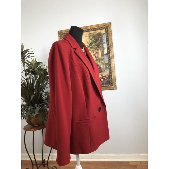 Kasper Womens Plus Jacket Size 18W One Button Executive Career Clueless Preppy - Picture 5 of 10